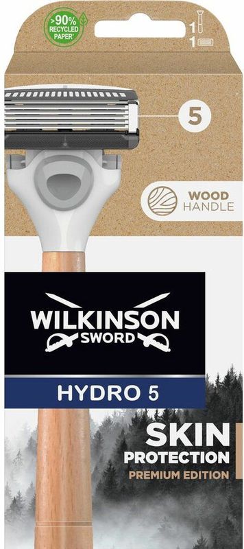 Wilkinson Sword Hydro 5 Skin Protection Premium Edition - Scheermes - Houten Handvat