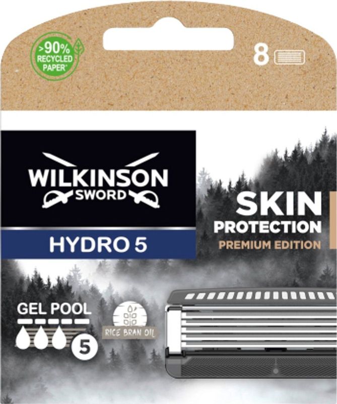 Wilkinson Sword - Hydro 5 Skin Protection - Scheermesjes - 8 Stuks - Gerecycled Papier