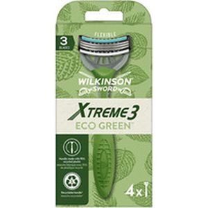 Wilkinson - Xtreme3 Green - Wegwerpscheermesjes - 4 Stuks - Gerecycled Kunststof
