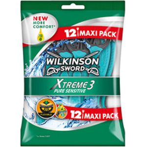 Wilkinson Sword - Xtreme 3 Sensitive Comfort - Wegwerp Scheermessen - 12 st