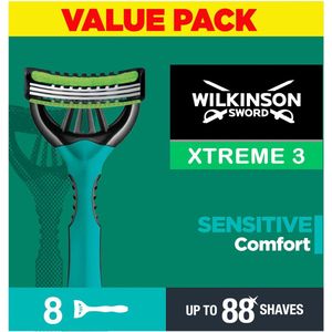 Wilkinson Sword - Xtreme 3 Sensitive Comfort - Wegwerp Scheermessen - 8 st