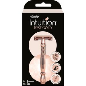 Wilkinson Sword Intuition Rose Gold - Scheermes - Safety Razor - met 10 Navulmesjes