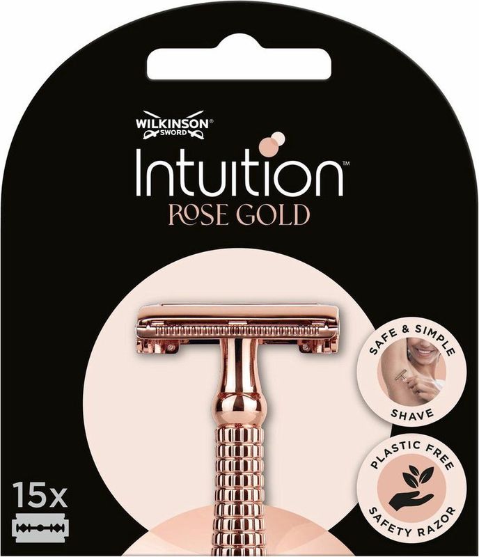 Wilkinson Intuition Navulmesjes Rose Gold Safety Razor 15 stuks