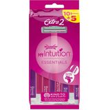 Wilkinson - Intuition Extra 2 - Wegwerpmesjes - 15 Stuks - Aloë Vera Glijstrip