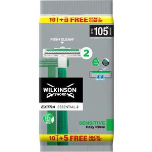 Wilkinson Wegwerpscheermesjes Extra 2 Sensitive - 15 Stuks