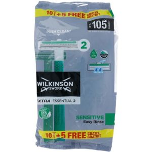 Wilkinson Wegwerpscheermesjes Extra Essential 2 Sensitive 15 stuks