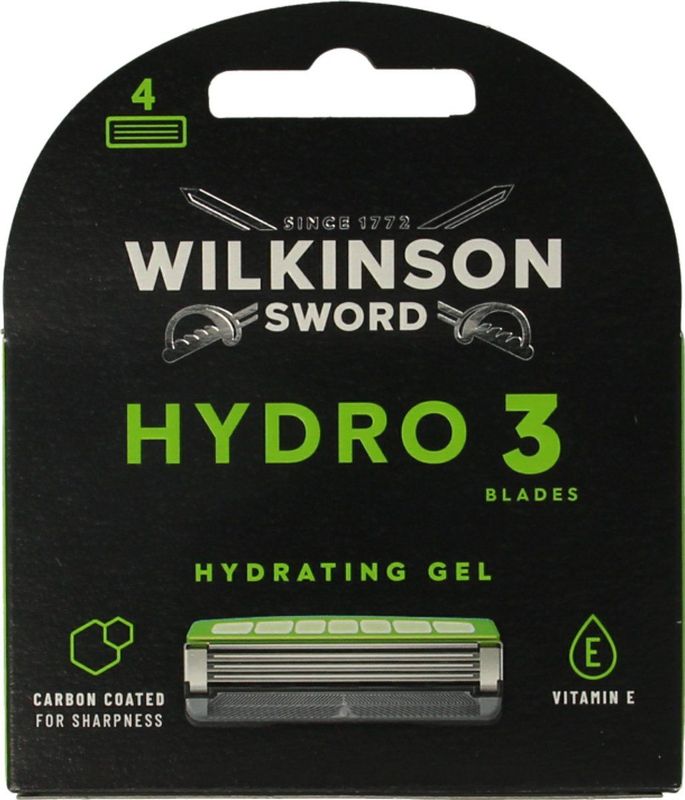 Wilkinson Hydro 3 - Scheermesjes - 4 Stuks - Hydraterend Gel-Reservoir