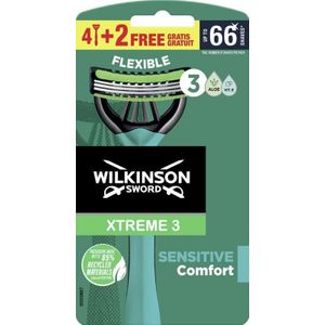 Wilkinson Wegwerpscheermesjes Xtreme 3 Sensitive Comfort 6 stuks