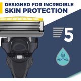 Scheermesjes - 4 x 5-Bladige Navullingen - Schokabsorberende Technologie - Menthol