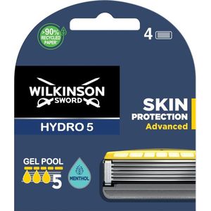 Wilkinson Sword Hydro 5 Skin Protection Advanced - 4 vervangende scheermesjes met menthol verrijkte glijstrip