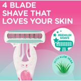 Wilkinson - Quattro - Scheermesjes - 4 Stuks - Voor Vrouwen