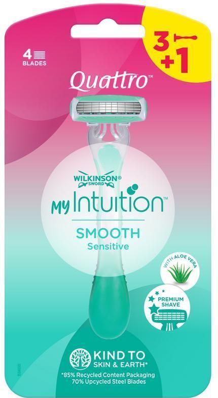 Wilkinson - Quattro - Scheermesjes - 4 Stuks - Voor Vrouwen