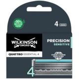 Wilkinson - Quattro Titanium Sensitive - Scheermesjes - 4 Stuks