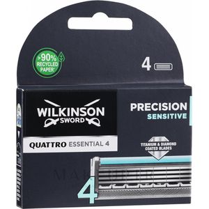 Wilkinson - Quattro Titanium Sensitive - Scheermesjes - 4 Stuks