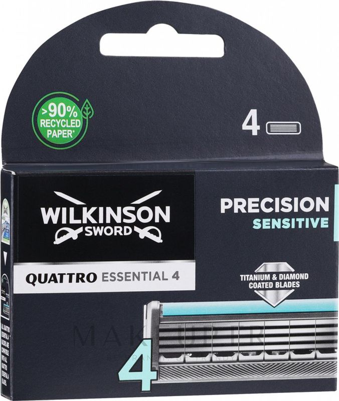 Wilkinson - Quattro Titanium Sensitive - Scheermesjes - 4 Stuks