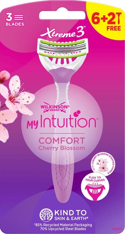 Wilkinson Sword - Xtreme 3 Comfort - Wegwerp Scheermessen - Cherry Blossom - 8 st