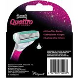 Wilkinson Woman Scheermesjes Quattro Sensitive 4 stuks