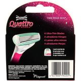 Wilkinson Scheermesjes Quattro Sensitive 4 Stuks - Women - Met Aloë Vera