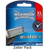 Wilkinson Quattro scheermesje, 6st