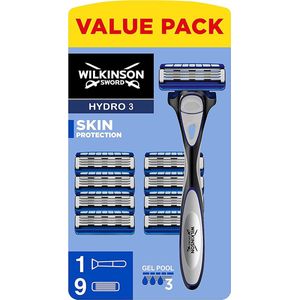Wilkinson Sword Hydro3 Skin Protection Scheerapparaat + Vervangbare Scheermesjes 1 st