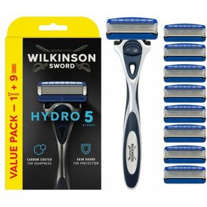 Wilkinson Sword Hydro 5 - Scheermes - Voordeelverpakking - Navulmesjes 9 stuks
