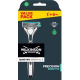 Wilkinson Men Scheermes Voordeelverpakking Quattro Titanium Sensitive - Inclusief 8 schermen
