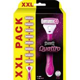 Wilkinson Sword Quattro for Women - Scheermes - Navulmesjes 8 Stuks - Met Houder