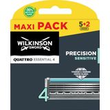 Wilkinson Sword Quattro Essential Sensitive - Navulmesjes - 7 stuks