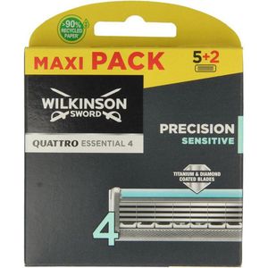 Wilkinson Sword Quattro Essential Sensitive - Navulmesjes - 7 stuks