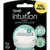 Wilkinson Intuition 2 in 1 Navulmesjes Sensitive Care Valuepack 6 stuks