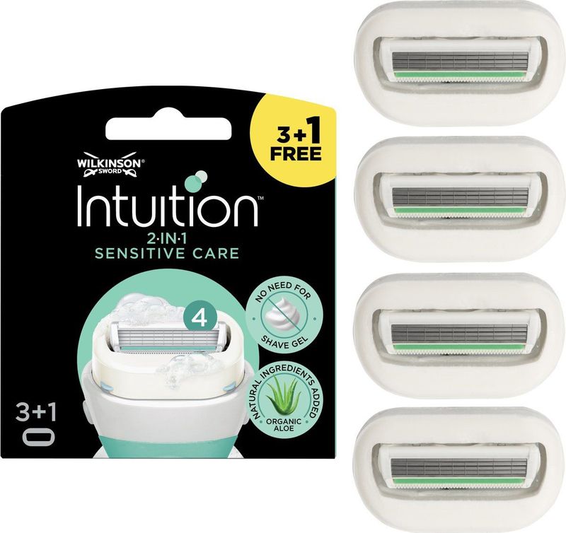 Wilkinson Sword Intuition 2-in-1 Sensitive Care - Navulmesjes - 4 stuks
