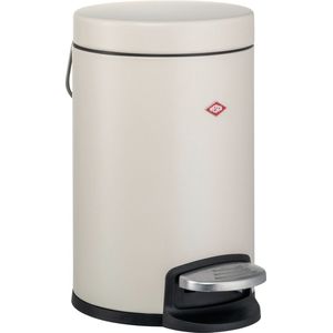 Wesco - Cosmetische Afvalverzamelaar - Mat Zandkleurig - Hoogwaardig Plaatstaal - Volume 3 Liter - Pedaal en Uitneembaar Kunststof Inzetstuk