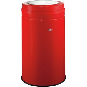 Wesco Big Swing Afvalemmer in de kleur rood, gepoedercoat plaatstaal, binnenbevestiging voor vuilniszakken, eenvoudige bediening door swing-deksel, 120 liter volume