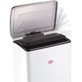 Wesco Big Double Pedaalemmer 36 liter 2 vakken Mat Wit 2x 18 Liter