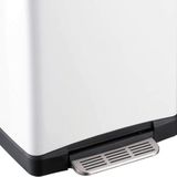 Wesco Big Double Pedaalemmer 36 liter 2 vakken Mat Wit 2x 18 Liter