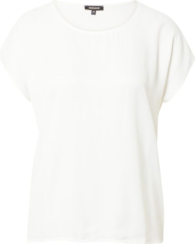 MORE & MORE - Shirt - Offwhite - Effen - Kwartmouw