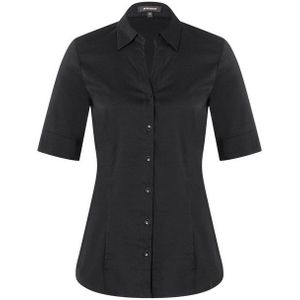 MORE & MORE - Blouse - Zwart - Klassieke Blouse - Slanke Pasvorm