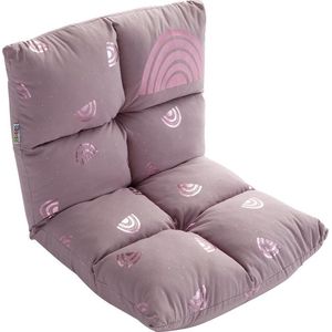 howa 2 in 1 Kinderfauteuil + Kinderlounger - 6-voudig verstelbare rugleuning ""rainbow"" roze 86011