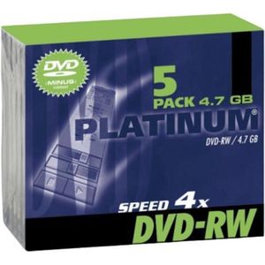 DVD-RW Platinum 4,7GB 4x speed 5pcs Slim case
