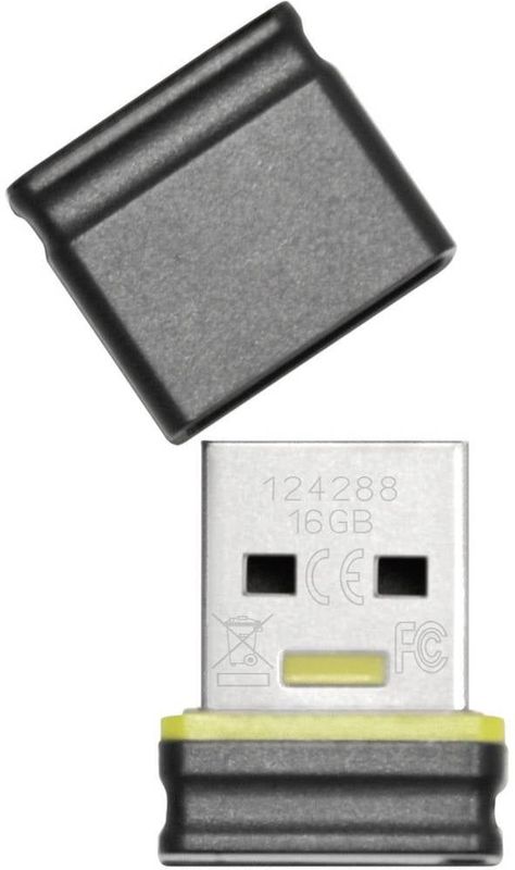 Platinum Mini 177536 USB-stick 16 GB USB 2.0 Zwar - Blauw