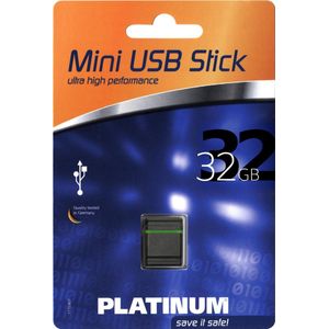 Platinum - Mini - USB-stick - Zwart - 32 GB, USB-A 2.0