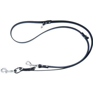 Heim 6412898D leren riem, verstelbaar, 3 lengtes, 20 mm x 220 cm, zwart