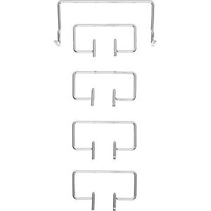 TEMPUR Matrashouder set C voor vrijstaand systeemframe, chroom, 5 stuks