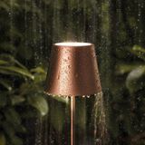 Akku-Tischleuchte Nuindie 380mm bronzefarben rund