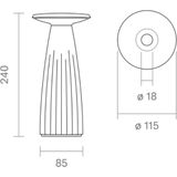 Sigor LED accu-tafellamp Nuflair, IP54, nachtzwart