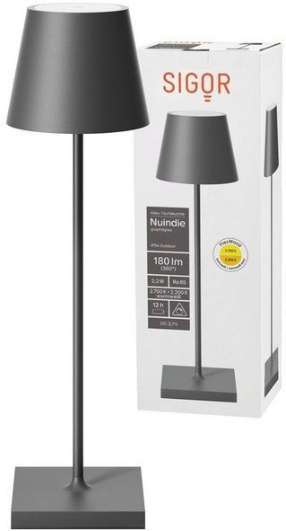 SIGOR LED Tischleuchte Akku-Tischleuchte, Dimmbar, 1 LED Platine, 2.700 K / 2.200 K