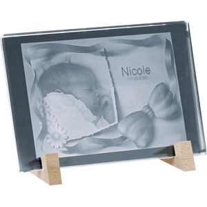 2D Foto in glas groot incl. houders.