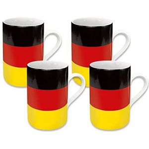 Könitz Flags Germany espressokopjes set van 4 keramiek