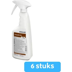 Ecolab - Grslt - Keukenontvetter - 6x750ml - Effectieve Ontvetter voor Diverse Oppervlakken