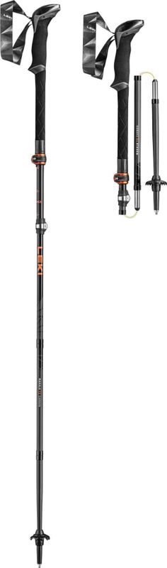 Makalu - FX Carbon - Sportwandelstok - Zwart - Lichtgewicht - Verstelbaar van 110 tot 130 cm